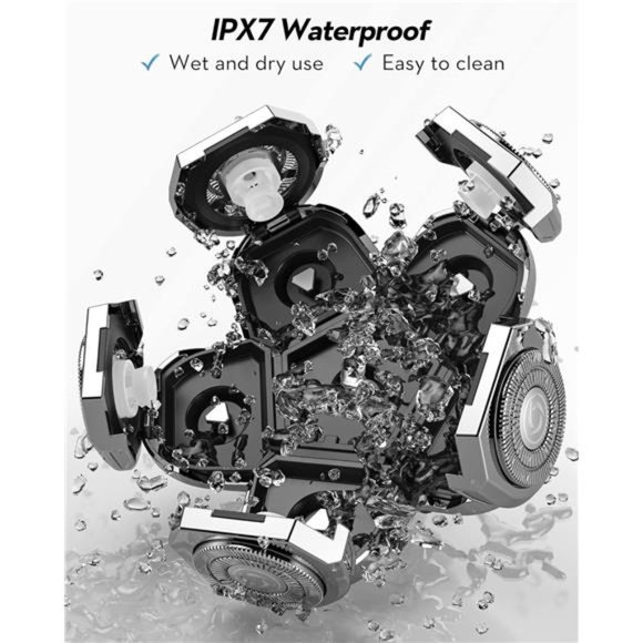 Electric Razor for Men,Upgrade 5-in-1 BaldHead Shaver Cordless LED Mens Electric - Picture 5 of 6